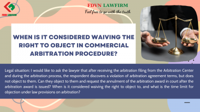 When is it considered waiving the right to object in commercial arbitration procedure?