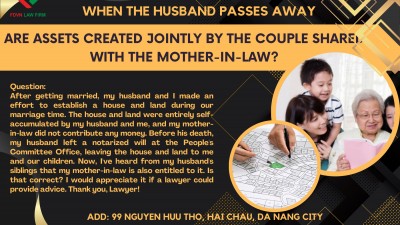 When the husband passes away, are assets created jointly by the couple shared with the mother-in-law?