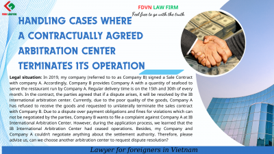 Handling cases where a contractually agreed arbitration center terminates its operation