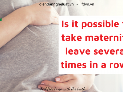 Is it possible to take maternity leave several times in a row?