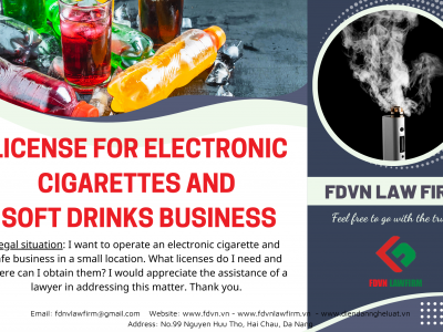 License for electronic cigarettes and soft drinks business