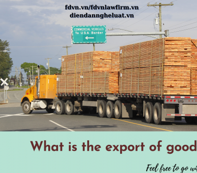 What is the export of goods?