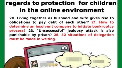 LEGAL NEWSLETTER NO. 36 - 02/2021: Current situation of law with regards to protection for children in the online environment