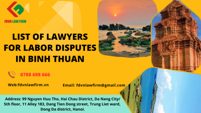 LIST OF LAWYERS FOR LABOR DISPUTES IN BINH THUAN