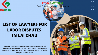 LIST OF LAWYERS FOR LABOR DISPUTES IN LAI CHAU