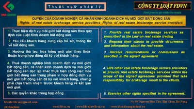 RIGHTS AND OBLIGATIONS OF REAL ESTATE BROKERAGE SERVICE PROVIDERS 