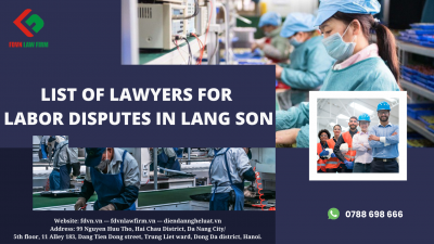 LIST OF LAWYERS FOR LABOR DISPUTES IN LANG SON