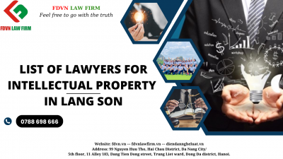 LIST OF LAWYERS FOR INTELLECTUAL PROPERTY IN LANG SON