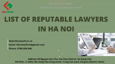 LIST OF REPUTABLE LAWYERS IN HA NOI