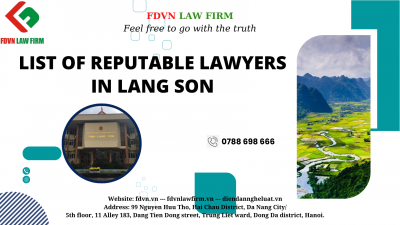 LIST OF REPUTABLE LAWYERS IN LANG SON