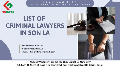 LIST OF CRIMINAL LAWYERS IN SON LA