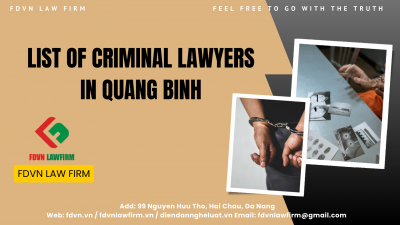 LIST OF CRIMINAL LAWYERS IN QUANG BINH