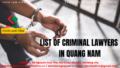 LIST OF CRIMINAL LAWYERS IN QUANG NAM