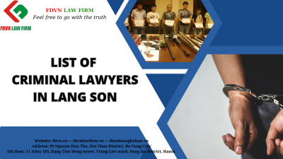 LIST OF CRIMINAL LAWYERS IN LANG SON