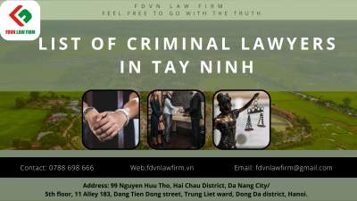 LIST OF CRIMINAL LAWYERS IN TAY NINH