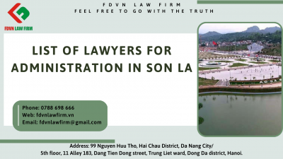LIST OF LAWYERS FOR ADMINISTRATION IN SON LA