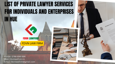 LIST OF PRIVATE LAWYER SERVICES FOR INDIVIDUALS AND ENTERPRISES IN HUE