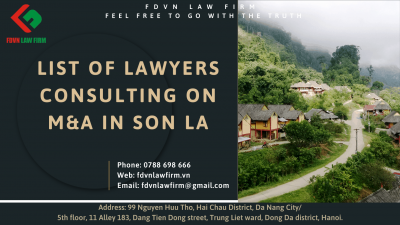 LIST OF LAWYER CONSULTING ON M&A IN SON LA