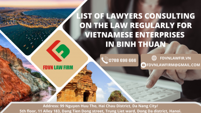 LIST OF LAWYERS CONSULTING ON THE LAW REGULARLY FOR VIETNAMESE ENTERPRISES IN BINH THUAN