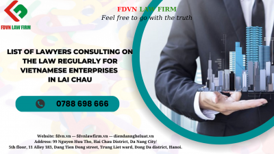 LIST OF LAWYERS CONSULTING ON THE LAW REGULARLY FOR VIETNAMESE ENTERPRISES IN LAI CHAU