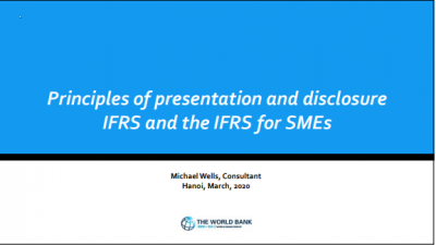 PRINCIPLES  OF PRESENTATION AND DISCLOSURE IFRS AND THE IFRS FOR SMES