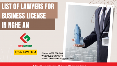 LIST OF LAWYERS FOR BUSINESS LICENSE IN NGHE AN