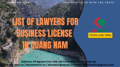 LIST OF LAWYERS FOR BUSINESS LICENSE IN QUANG NAM