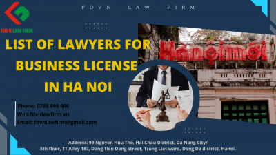 LIST OF LAWYERS FOR BUSINESS LICENSE IN HA NOI