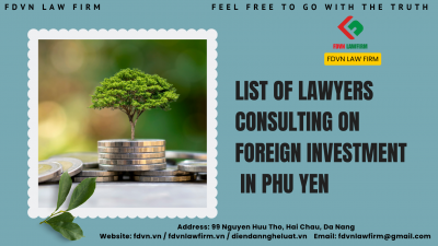 LIST OF LAWYERS CONSULTING ON FOREIGN INVESTMENT IN PHU YEN