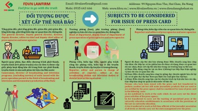 SUBJECTS TO BE CONSIDERED FOR ISSUE OF PRESS CARD