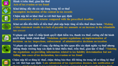 ACTS OF ADMINISTRATIVE VIOLATION OF TAX BY TAXPAYER