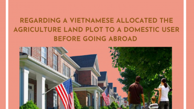 CASE LAW NO.35/2020/AL REGARDING A VIETNAMESE ALLOCATED THE AGRICULTURE LAND PLOT TO A DOMESTIC USER BEFORE GOING ABROAD 