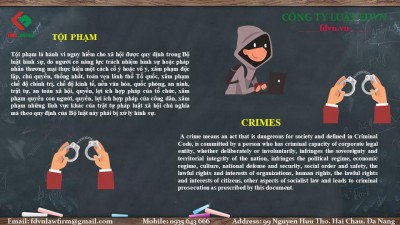 CRIMES CLASSIFICATION ACCODING TO  VIETNAM'S CRIMINAL CODE
