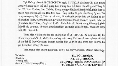 CÔNG VĂN SỐ 13629/BTC-DNTN CỦA BỘ TÀI CHÍNH VỀ VIỆC TRẢ LỜI CÁC ĐỀ XUẤT LIÊN QUAN ĐẾN CÁC KHÓ KHĂN, VƯỚNG MẮC DO QUY ĐỊNH PHÁP LUẬT TRONG LĨNH VỰC TÀI CHÍNH, ĐẦU TƯ