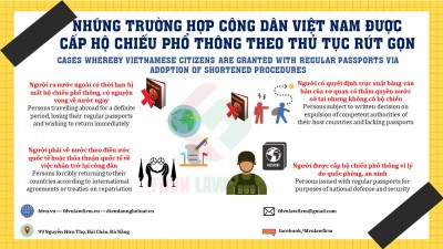 CASES WHEREBY VIETNAMESE CITIZENS ARE GRANTED WITH REGULAR PASSPORT VIA ADOPTION OF SHORTENED PROCEDURES