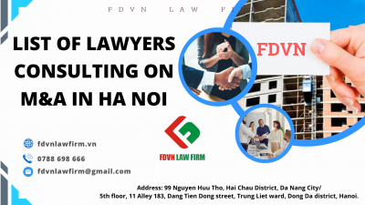 LIST OF LAWYERS CONSULTING ON M&A IN HA NOI