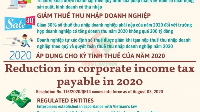 REDUCTION IN CORPORATE INCOME TAX PAYABLE IN 2020