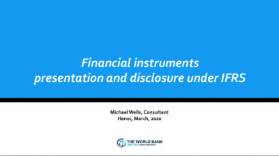 Financial instruments presentation and disclosure under IFRS