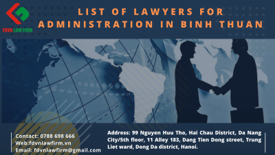 LIST OF LAWYERS FOR ADMINISTRATION IN BINH THUAN