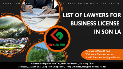 LIST OF LAWYERS FOR BUSINESS LICENSE IN SON LA