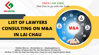 LIST OF LAWYERS CONSULTING ON M&A IN LAI CHAU