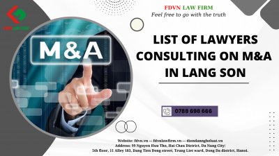 LIST OF LAWYERS CONSULTING ON M&A IN LANG SON