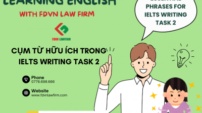 CỤM TỪ HỮU ÍCH TRONG IELTS WRITING TASK 2 / ESSENTIAL PHRASES FOR IELTS WRITING TASK 2