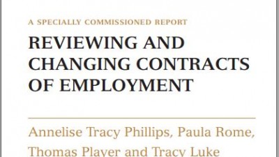 REVIEWING AND CHANGING CONTRACTS OF EMPLOYMENT (Annelise Tracy Phillips, Paula Rome, Thomas Player and Tracy Luke)
