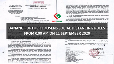 DANANG FURTHER LOOSENS SOCIAL DISTANCING RULES  FROM 0:00 AM ON 11 SEPTEMBER 2020