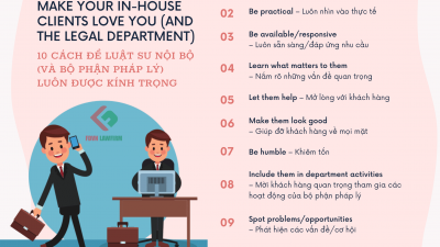 TEN THINGS: HOW TO MAKE YOUR IN-HOUSE CLIENTS LOVE YOU (AND THE LEGAL DEPARTMENT)