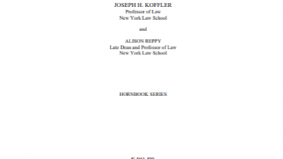 HANDBOOK OF COMMON LAW PLEADING – JOSEPH H. KOFFLER AND ALISON REPPY