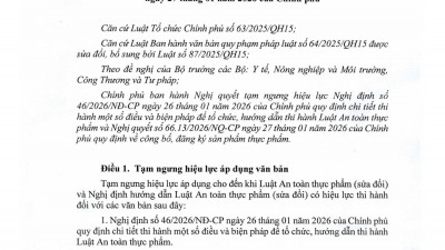 NGHỊ QUYẾT 15/2026/NQ-CP VỀ VIỆC TẠM NGƯNG HIỆU LỰC NGHỊ ĐỊNH SỐ 46/2026/NĐ-CP NGÀY 26/01/2026 VÀ NGHỊ QUYẾT SỐ 66.13/2026/NQ-CP NGÀY 27/01/2026 CỦA CHÍNH PHỦ