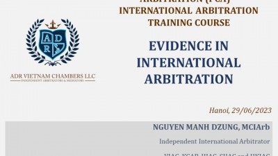 PERMANENT COURT OF ARBITRATION (PCA) – INTERNATIONAL ARBITRATION TRAINING COURSE: EVIDENCE IN INTERNATIONAL ARBITRATION