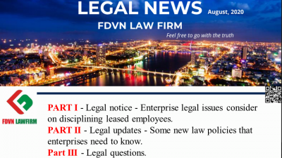 LEGAL NEWS (AUGUST, 2020) - ENTERPRISE LEGAL ISSUES CONSIDER ON DISCIPLINING  LEASED EMPLOYEES